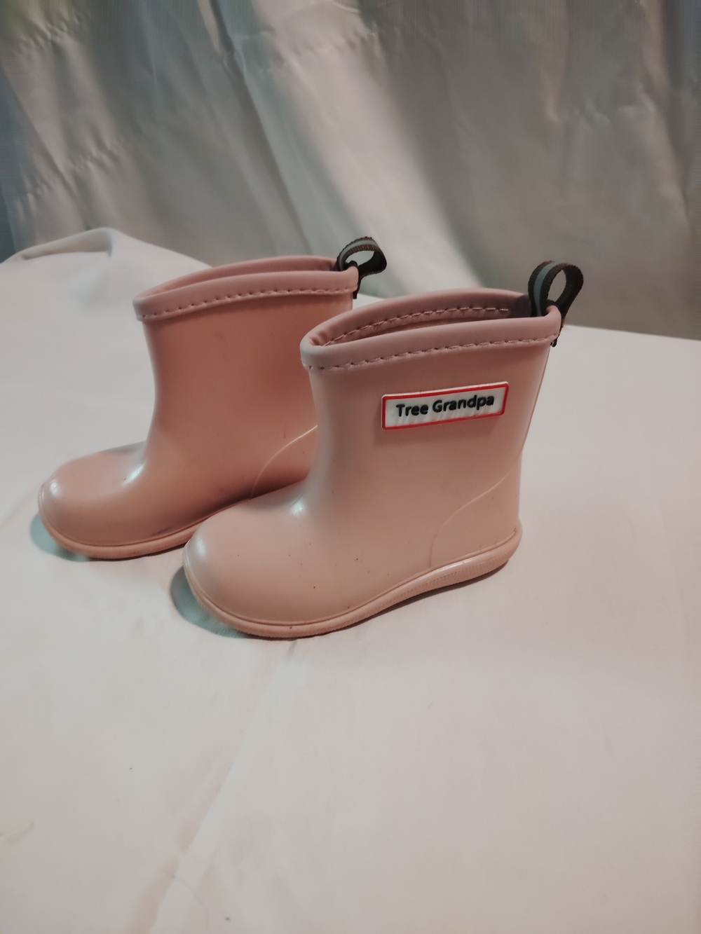Tree Grandpa Pink Toddler Rain Boots